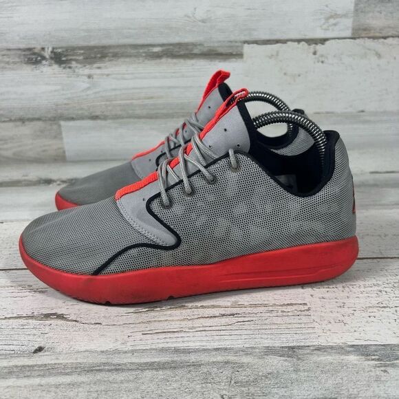 Jordan Eclipse Kids Lace Up Sneaker Athletic Shoes Gray Orange Size 7Y - Picture 2 of 8